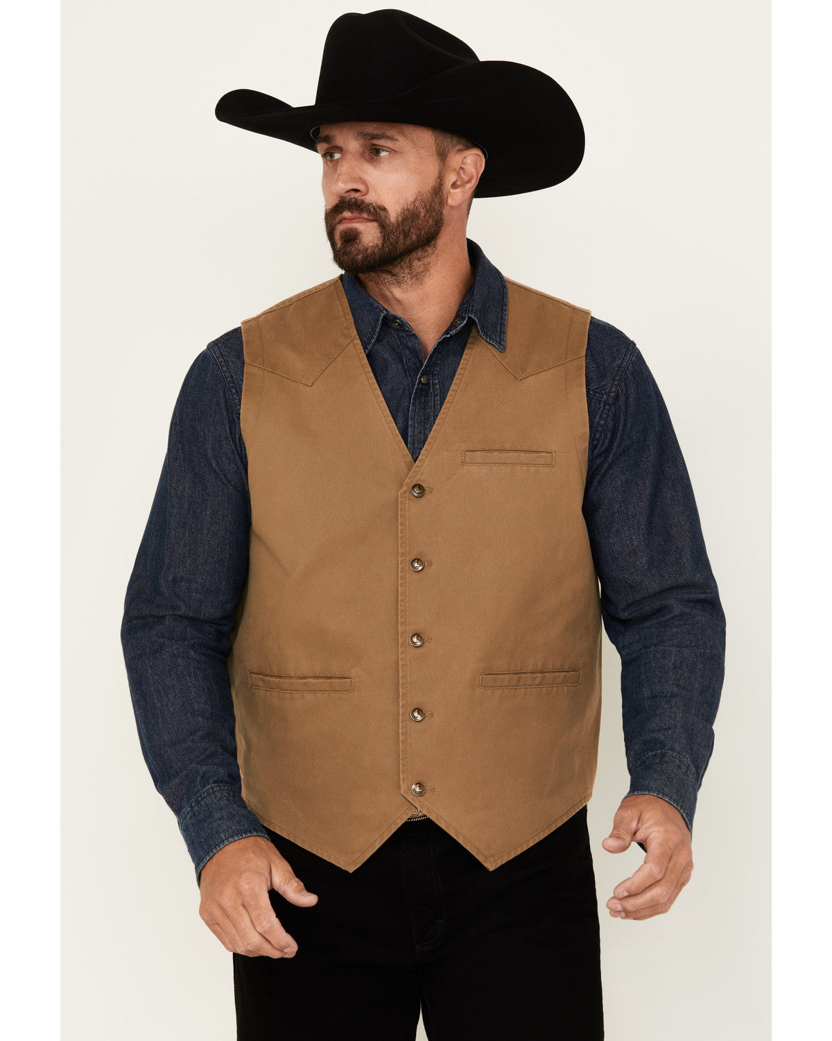 Men's Pancho Villa Oil Skin Vest | Cody James Clothing|Sale