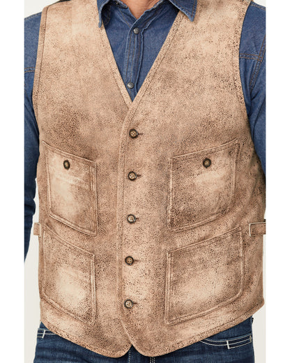 Men's White Buffalo Suede Vest | Cody James Clothing|Sale