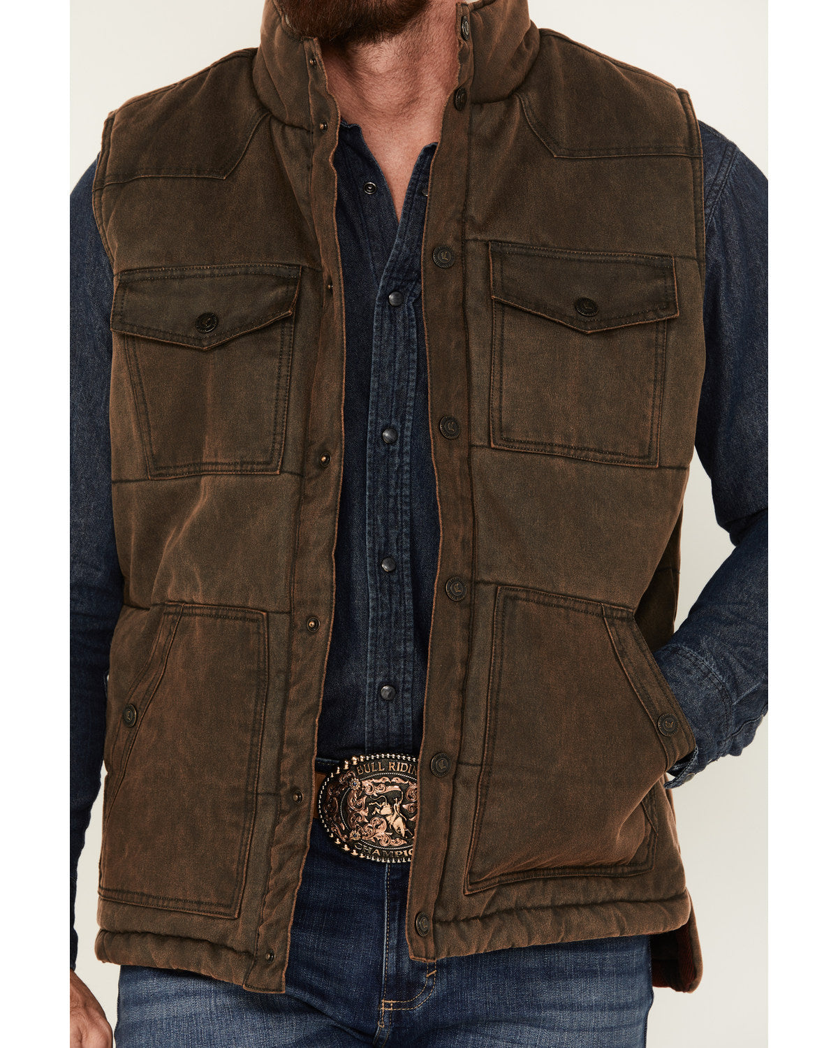 Men's Oil Slick Snap Vest | Cody James Clothing