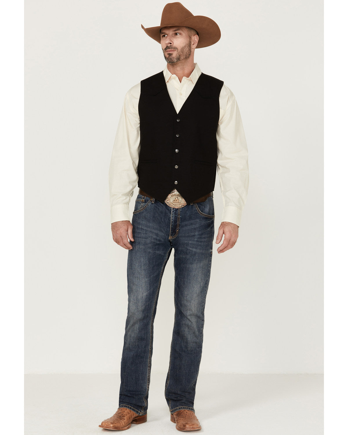 Men's Highlands Slub Button-Front Western Vest | Cody James Clothing