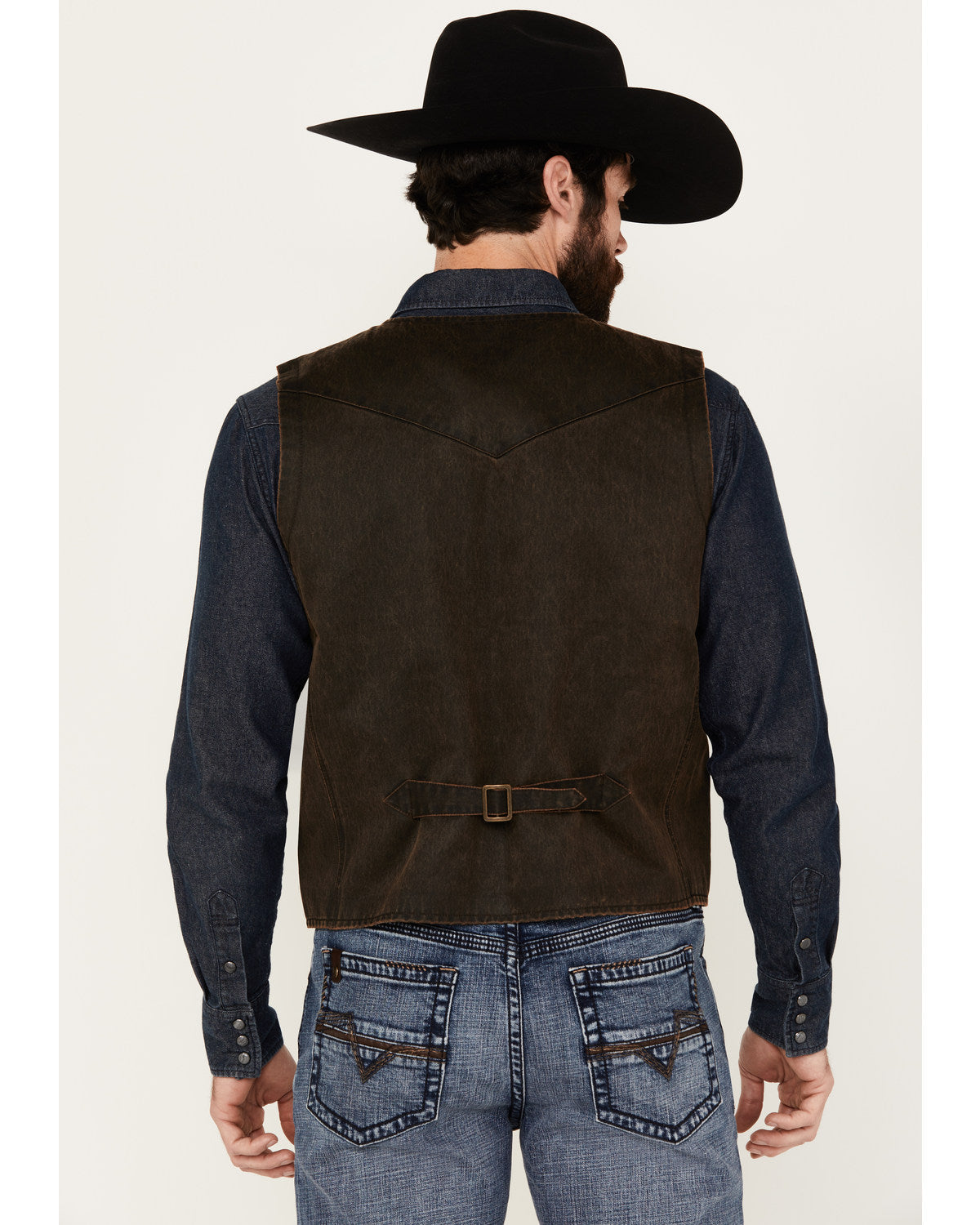 Men's Pancho Villa Oilskin Button-Front Western Vest | Cody James Clothing