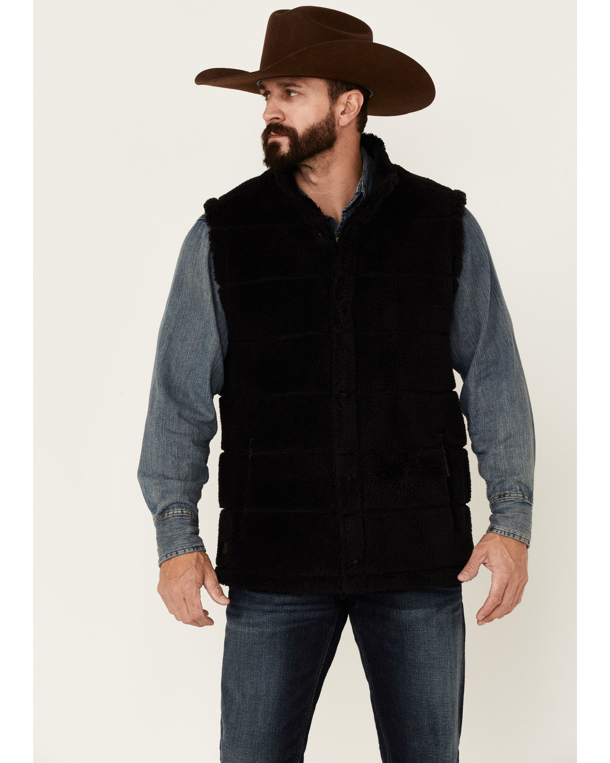 Men's Mesa Quilted Snap-Front Sherpa Vest | Cody James Clothing|Sale