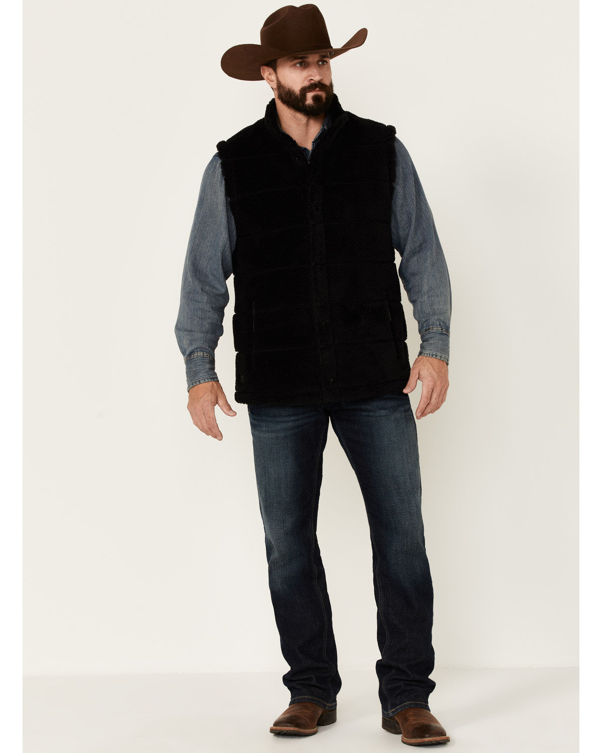 Men's Mesa Quilted Snap-Front Sherpa Vest | Cody James Clothing|Sale