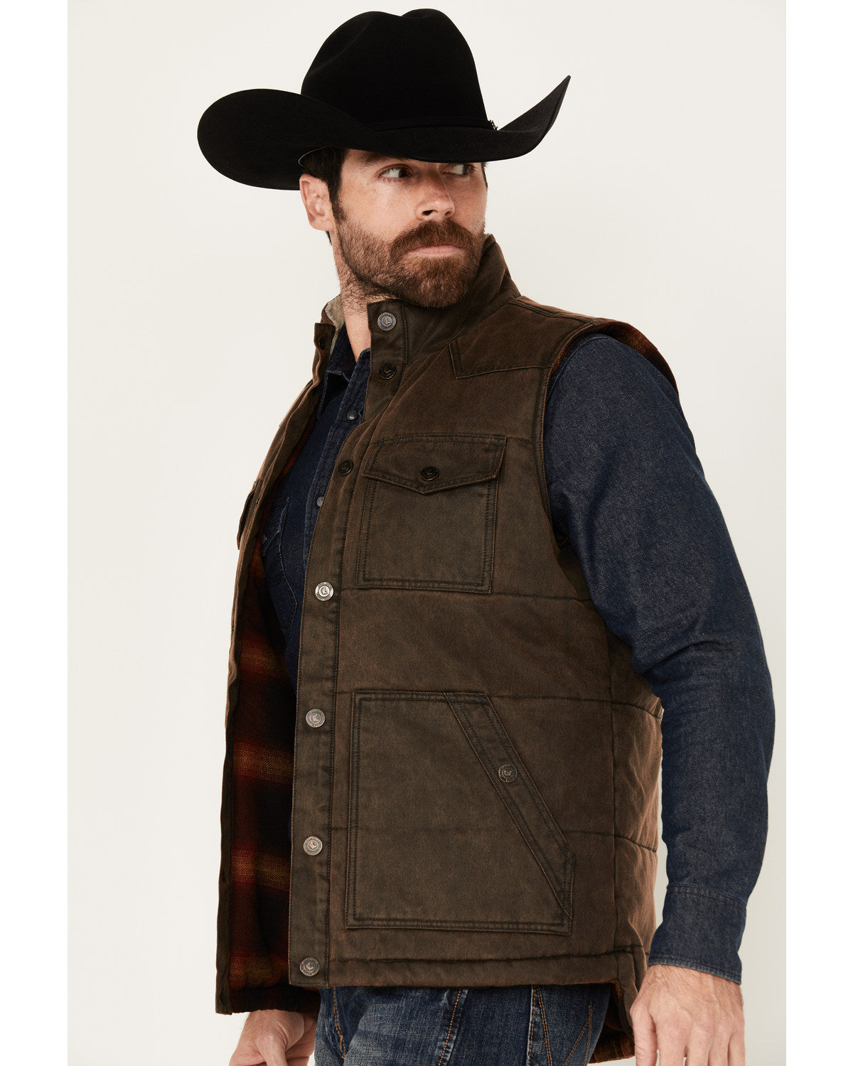 Men's Oil Slick Snap Vest - Tall | Cody James Clothing