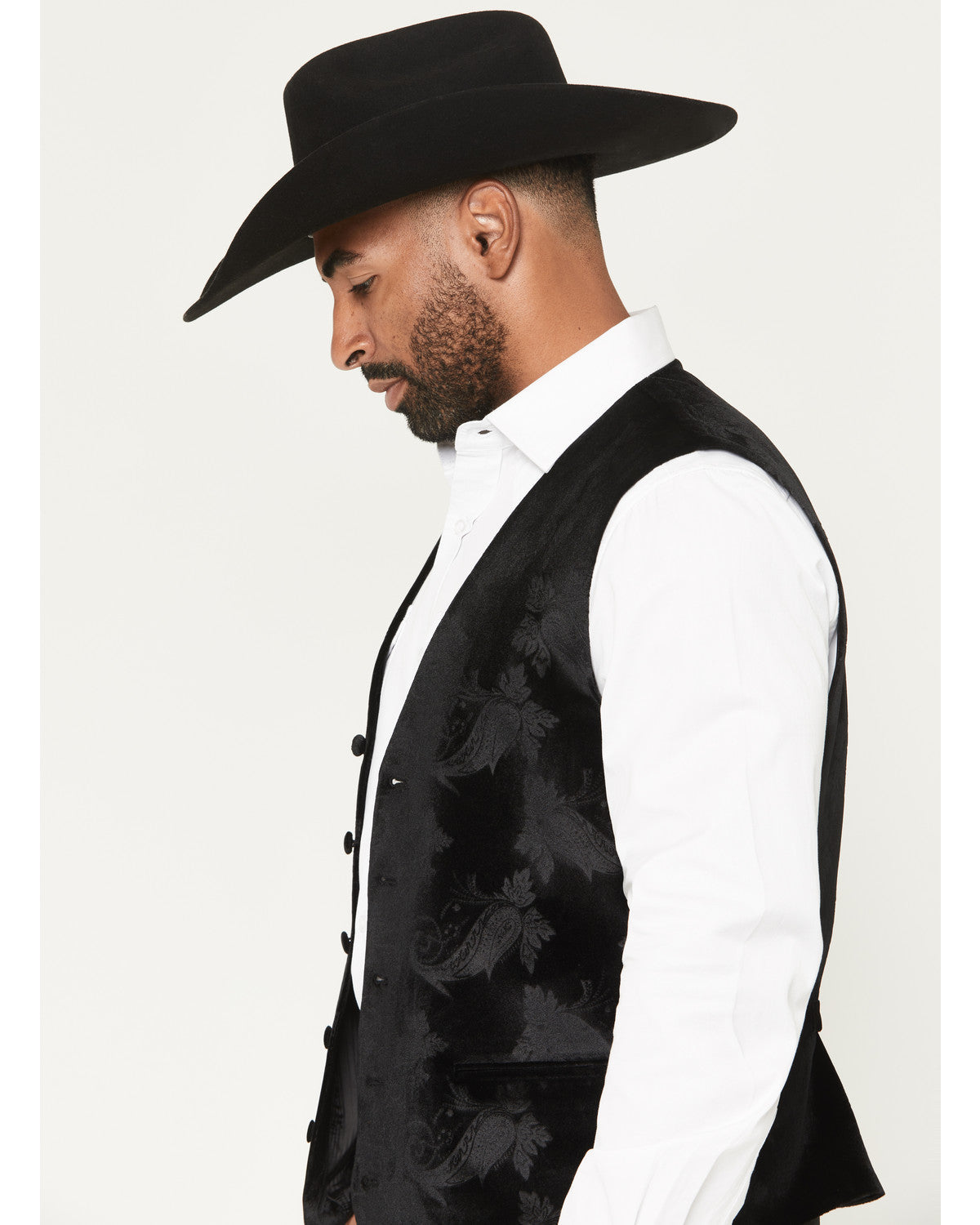 Men's Velvet Paisley Print Western Dress Vest | Cody James Clothing|Sale