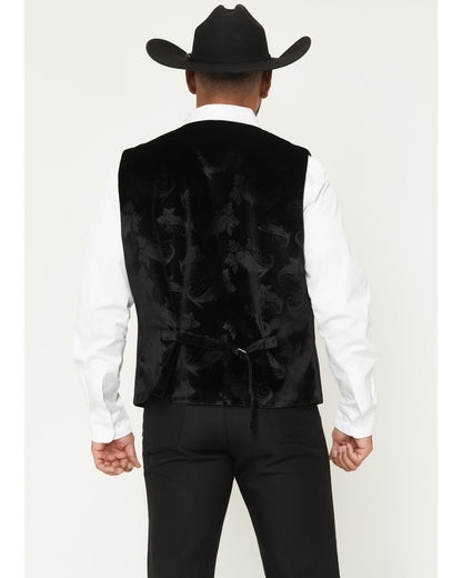 Men's Velvet Paisley Print Western Dress Vest | Cody James Clothing|Sale