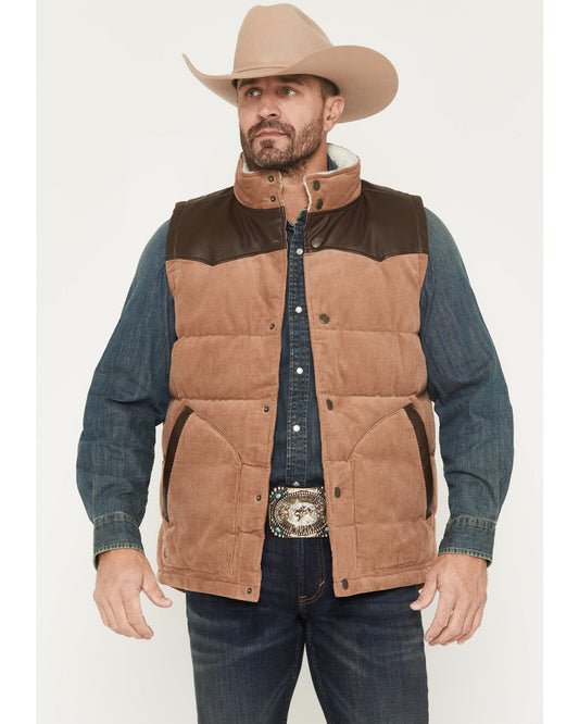 Men's Lonoke Corduroy Puffer Vest - Big | Cody James Clothing