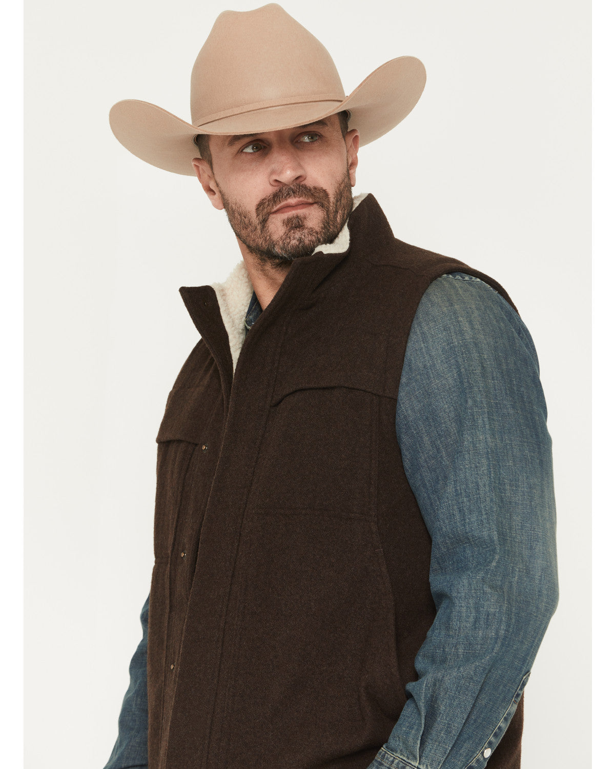Men's Miller Sherpa Lined Wool Vest | Cody James Clothing|Sale