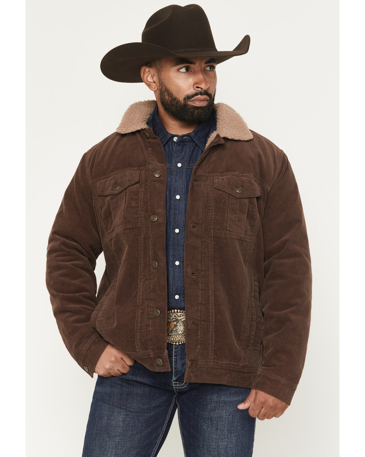 Men's Ozark Corduroy Sherpa Lined Heavyweight Trucker Jacke | Cody James Clothing