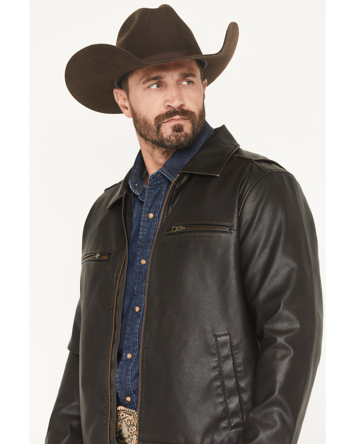 Men's Faux Leather Moto Jacket - Tall | Cody James Clothing