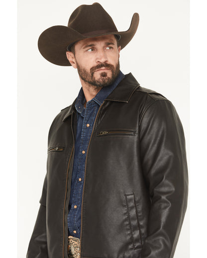 Men's Faux Leather Moto Jacket - Big | Cody James Clothing