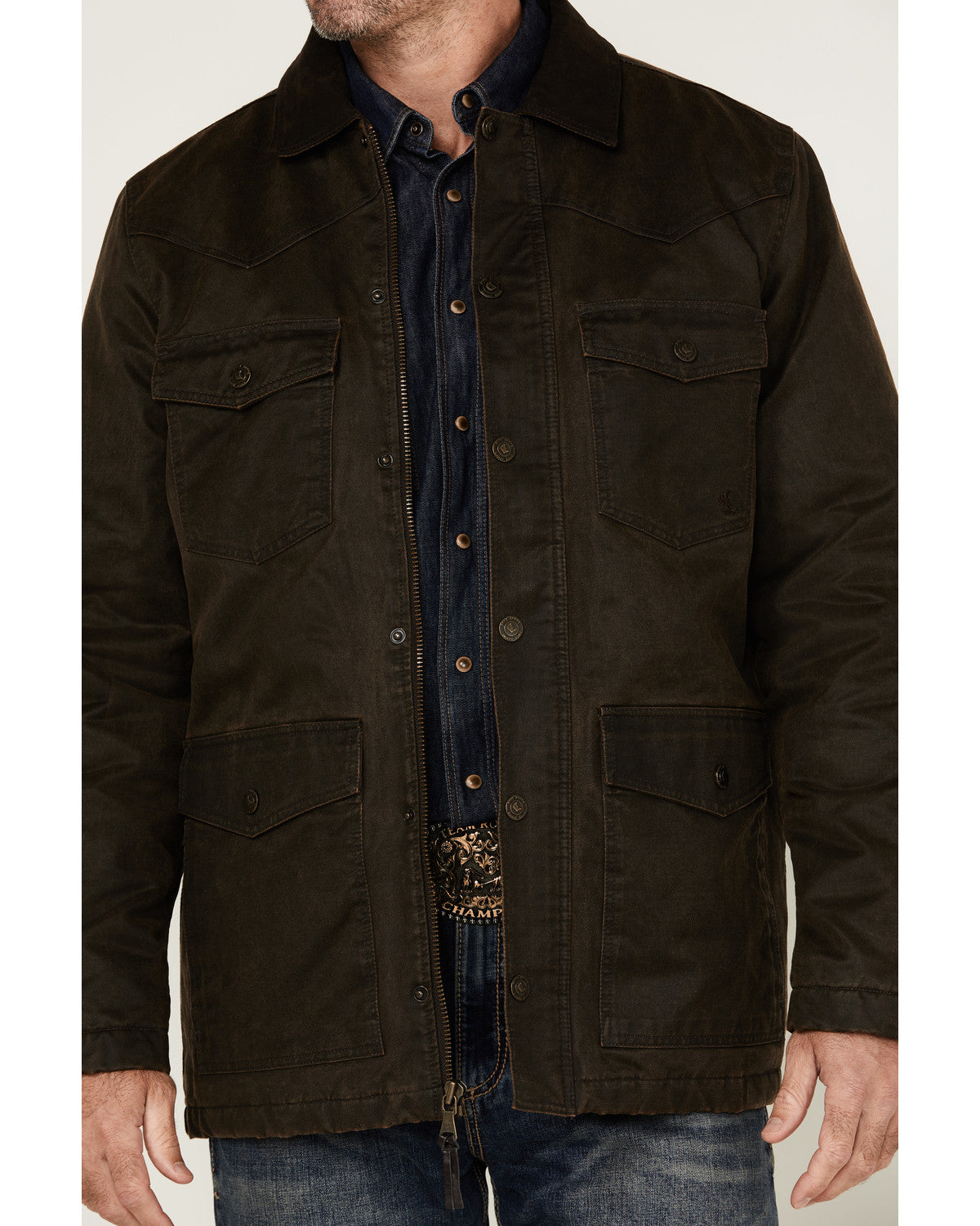 Men's Road Dust Washed Oil Skin Long Jacket - Tall | Cody James Clothing