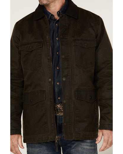 Men's Road Dust Washed Oil Skin Long Jacket - Tall | Cody James Clothing