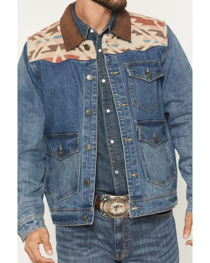 Men's Southwestern Blanket Yoke Unlined Denim Jacket | Cody James Clothing|Sale
