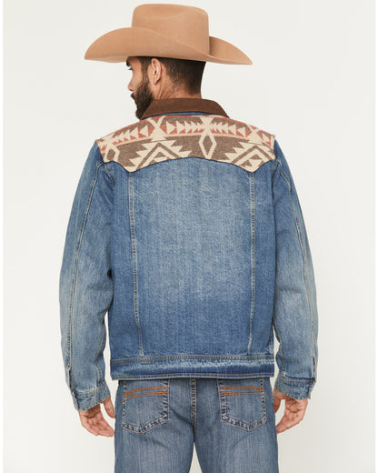 Men's Southwestern Blanket Yoke Unlined Denim Jacket | Cody James Clothing|Sale