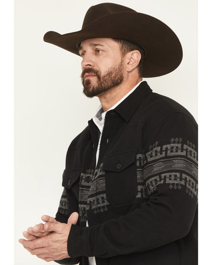 Men's Southwestern Border Print Sherpa Lined Flannel Shirt | Cody James Clothing|Sale