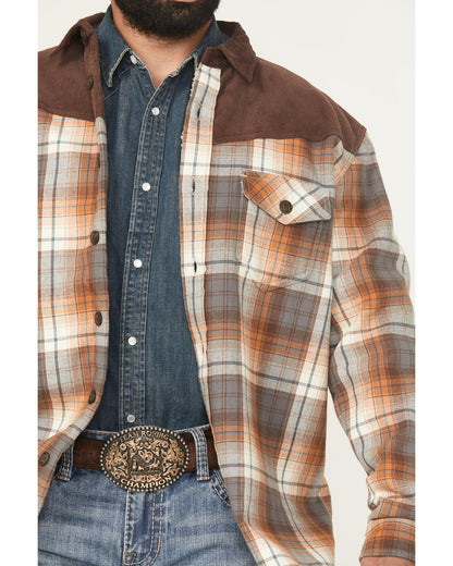 Men's Plaid Print Flannel Sherpa Lined Shirt Jacket | Cody James Clothing|Sale