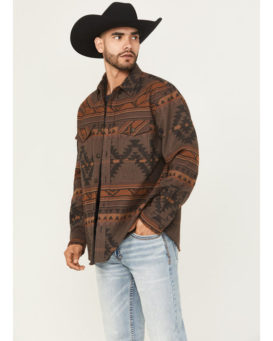 Men's Rosewell Southwestern Print Fleece Lined Shirt Jacket | Cody James Clothing|Sale