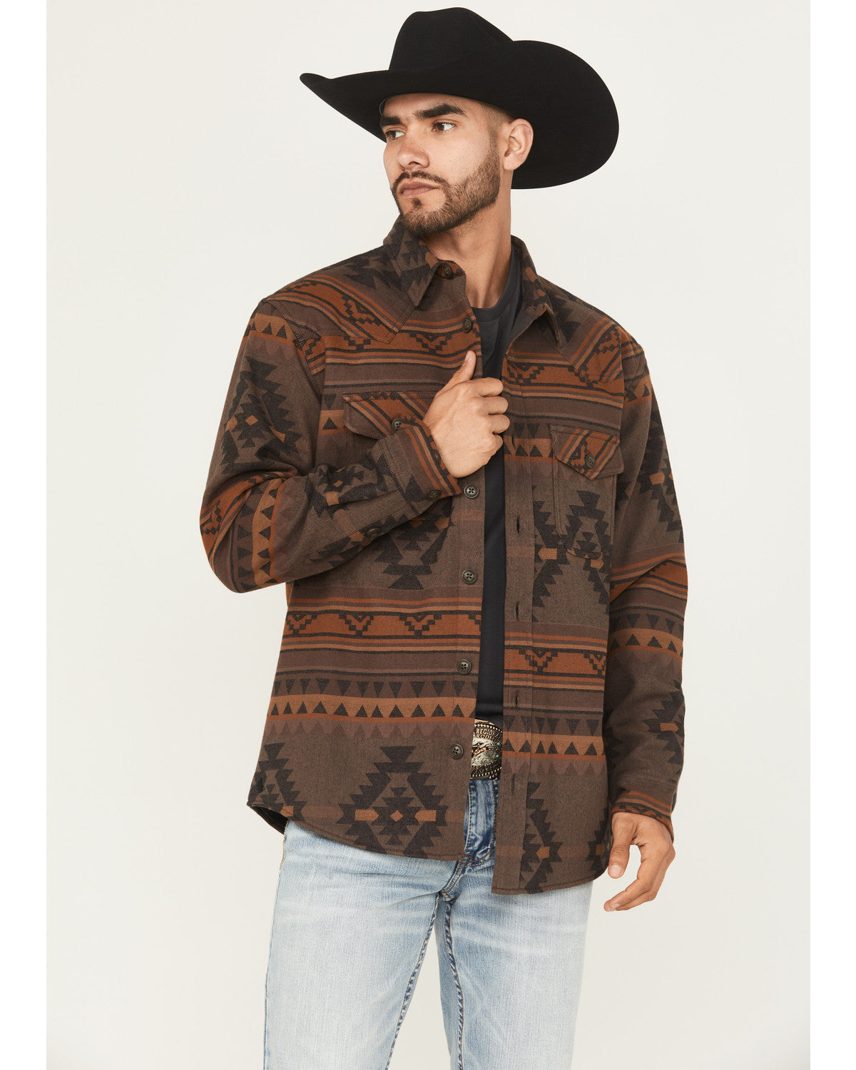 Men's Rosewell Southwestern Print Fleece Lined Shirt Jacket | Cody James Clothing|Sale