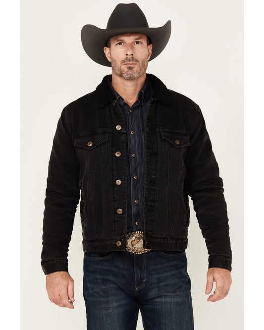 Men's Outlaw Sherpa Lined Denim Trucker Jacket | Cody James Clothing