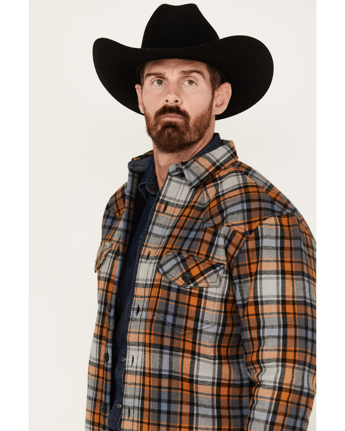 Men's Plaid Long Sleeve Button-Down Shirt Jacket | Cody James Clothing|Sale