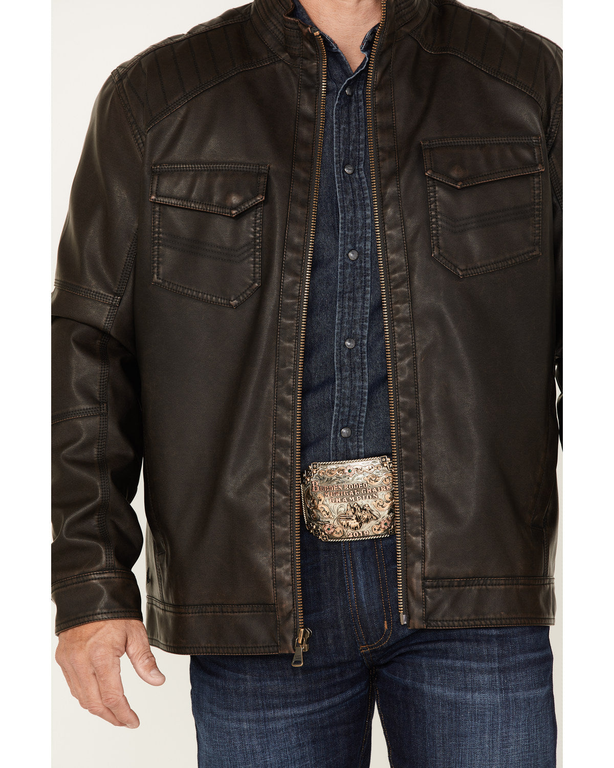 Men's Houston Distressed Moto Jacket | Cody James Clothing