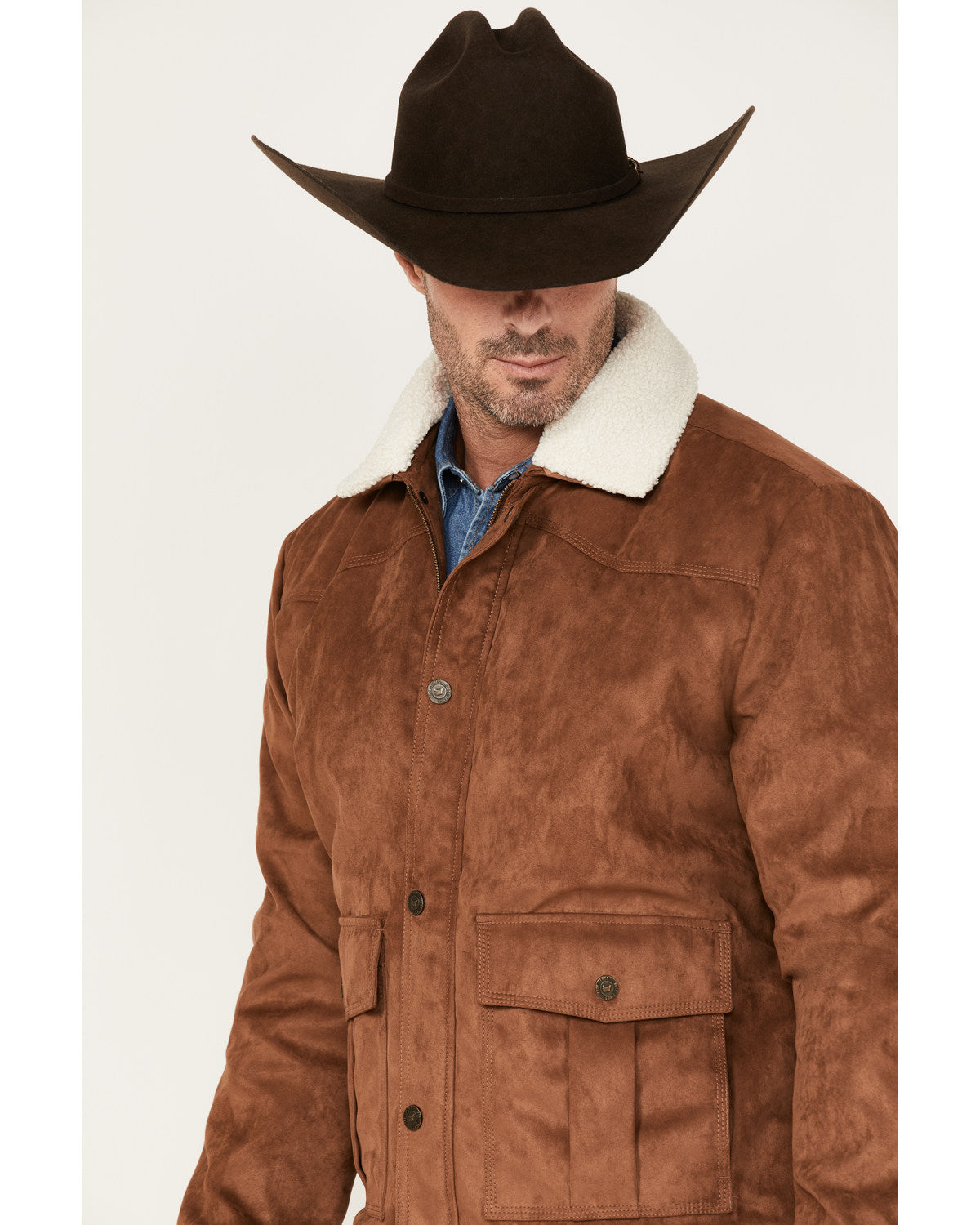 Men's Edward Faux Suede Sherpa Collar Bomber Jacket | Cody James Clothing|Sale