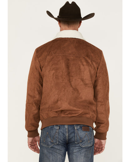 Men's Edward Faux Suede Sherpa Collar Bomber Jacket | Cody James Clothing|Sale
