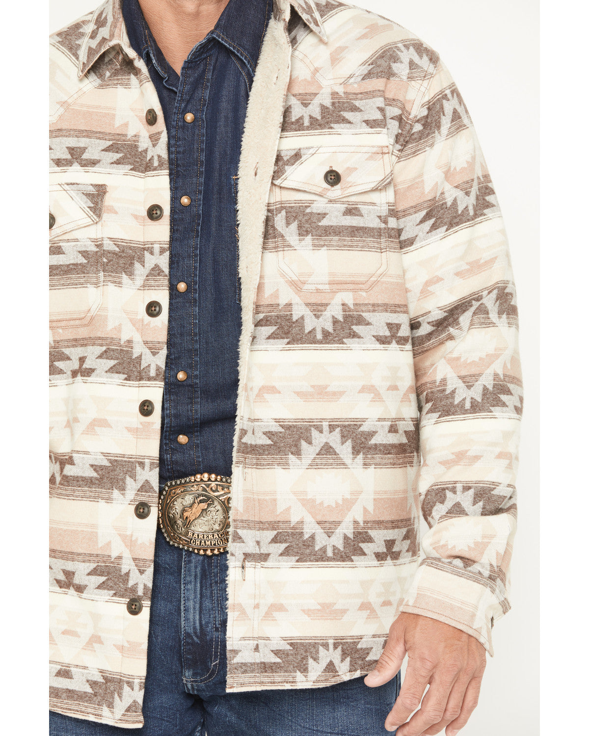 Men's Emmons Sherpa Lined Southwestern Striped Flannel Shir | Cody James Clothing|Sale