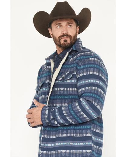 Men's Benton Sherpa Lined Southwestern Print Flannel Shirt | Cody James Clothing|Sale