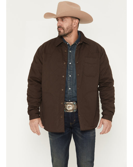 Men's Boone Quilted Flannel Lined Snap Shirt Jacket | Cody James Clothing|Sale