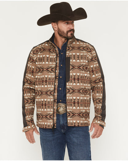 Men's Calhoun Southwestern Print Textured Softshell Jacket | Cody James Clothing|Sale