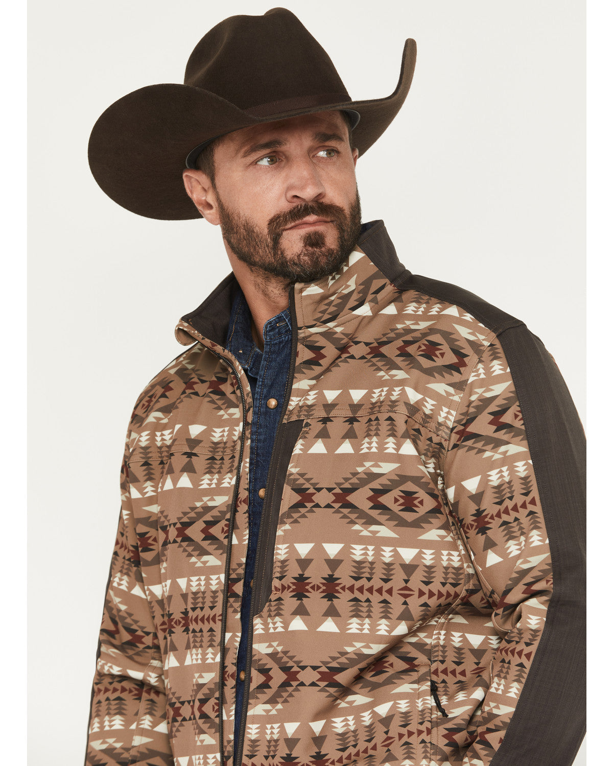 Men's Calhoun Southwestern Print Textured Softshell Jacket | Cody James Clothing|Sale