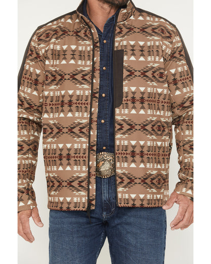 Men's Calhoun Southwestern Print Textured Softshell Jacket | Cody James Clothing|Sale
