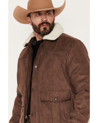 Men's Edward Faux Suede Snap Sherpa Bomber Jacket | Cody James Clothing