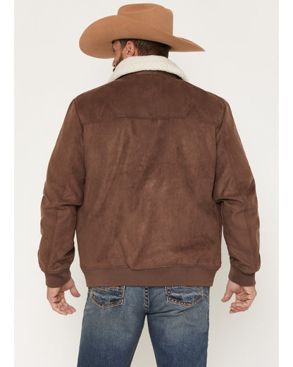 Men's Edward Faux Suede Snap Sherpa Bomber Jacket | Cody James Clothing