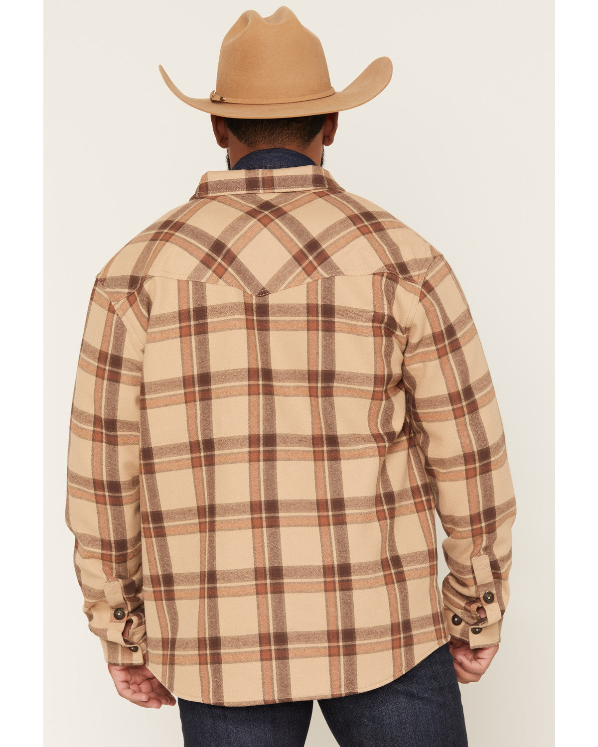 Men's Hombre Plaid Print Sherpa Lined Shirt Jacket | Cody James Clothing