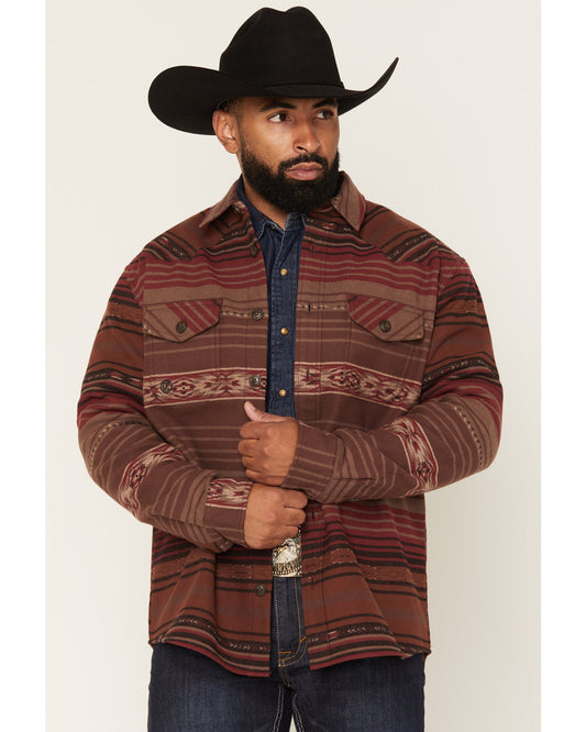 Men's Drif Southwestern Serape Striped Fleece Lined Shirt J | Cody James Clothing