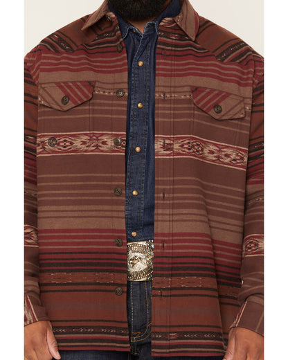 Men's Drif Southwestern Serape Striped Fleece Lined Shirt J | Cody James Clothing