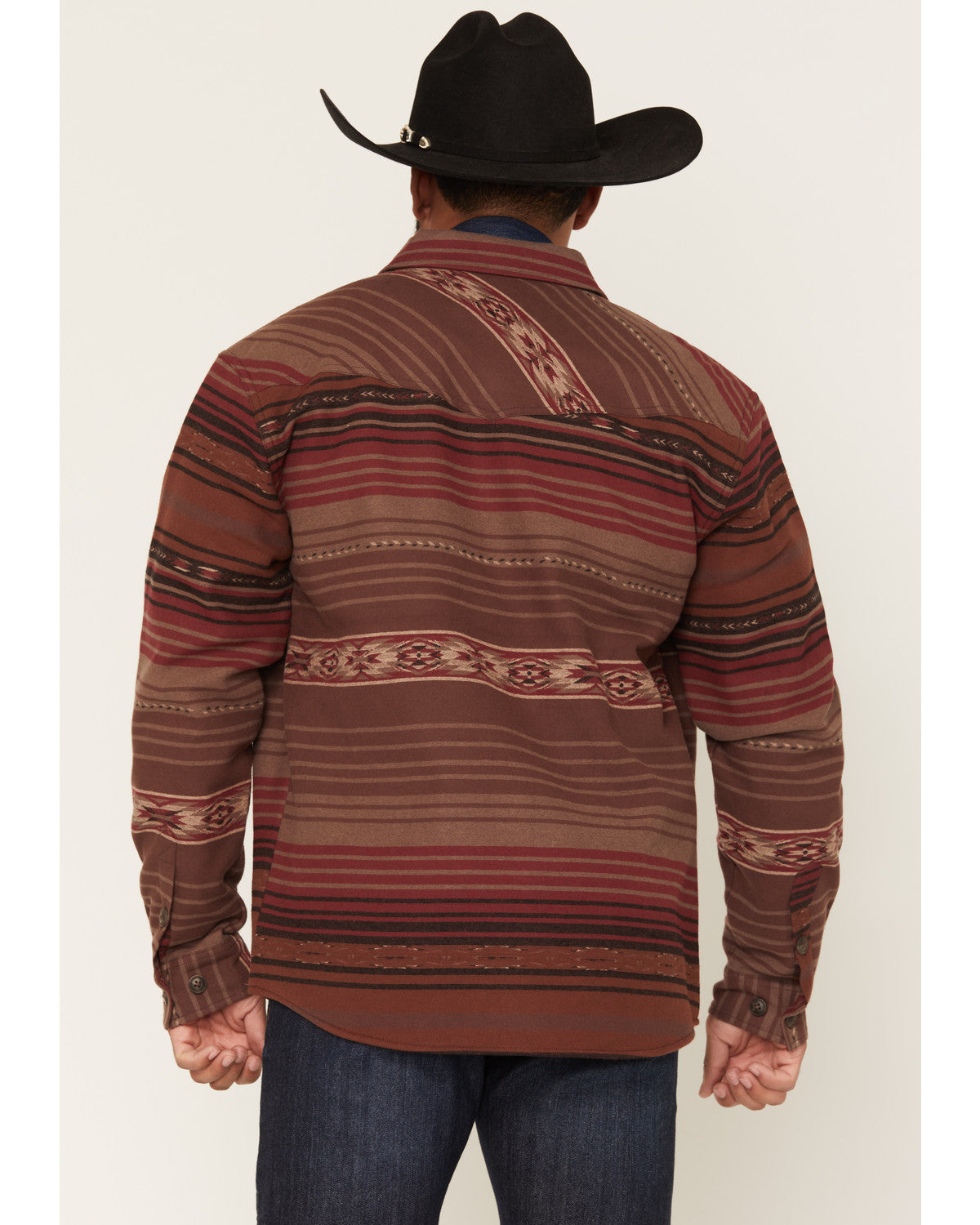 Men's Drif Southwestern Serape Striped Fleece Lined Shirt J | Cody James Clothing