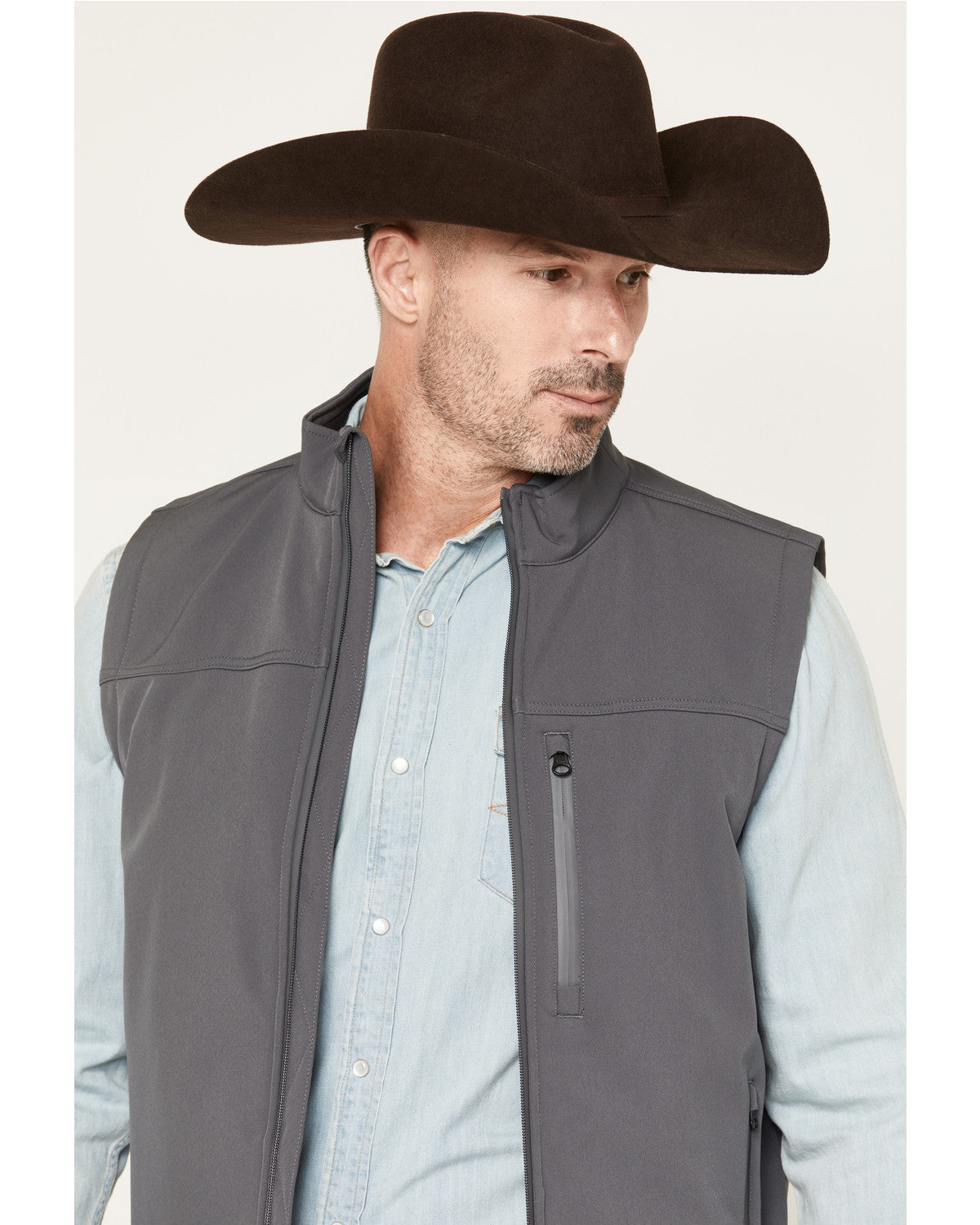 Men's Estacado Solid Concealed Carry Softshell Vest - Tall | Cody James Clothing