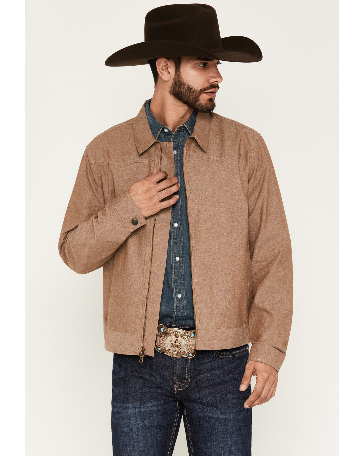 Men's Chambray Lightweight Bomber Jacket | Cody James Clothing