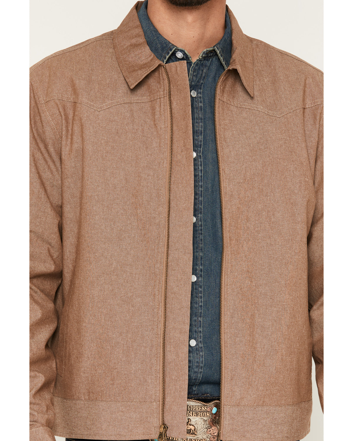 Men's Chambray Lightweight Bomber Jacket | Cody James Clothing
