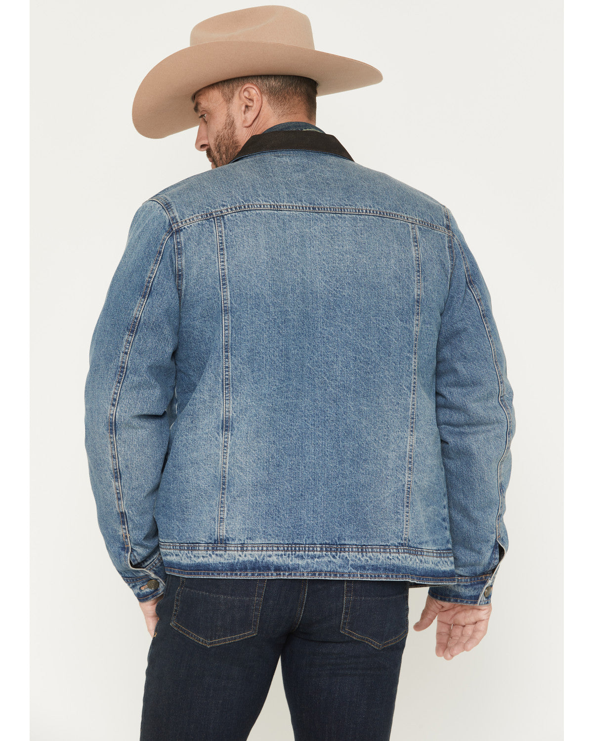 Men's Bandera Light Wash Sherpa Lined Denim Jacket | Cody James Clothing
