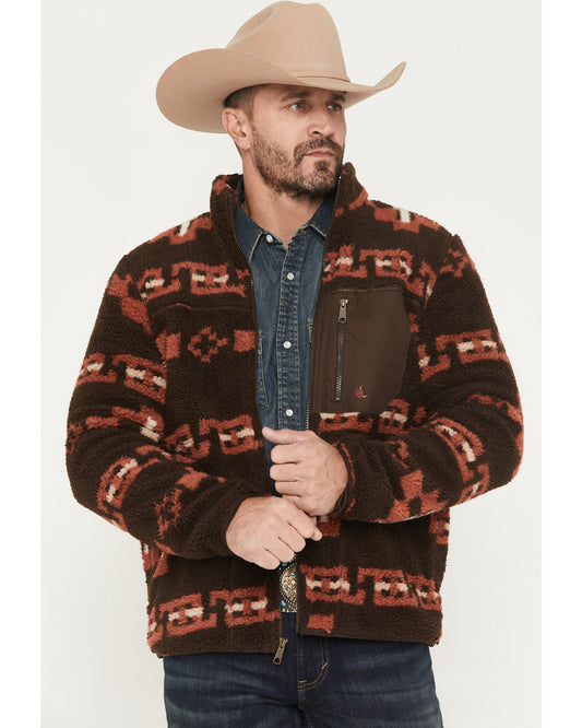 Men's Izard Southwestern Print Sherpa Zip Jacket | Cody James Clothing|Sale