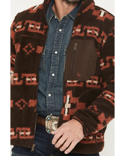 Men's Izard Southwestern Print Sherpa Zip Jacket | Cody James Clothing|Sale