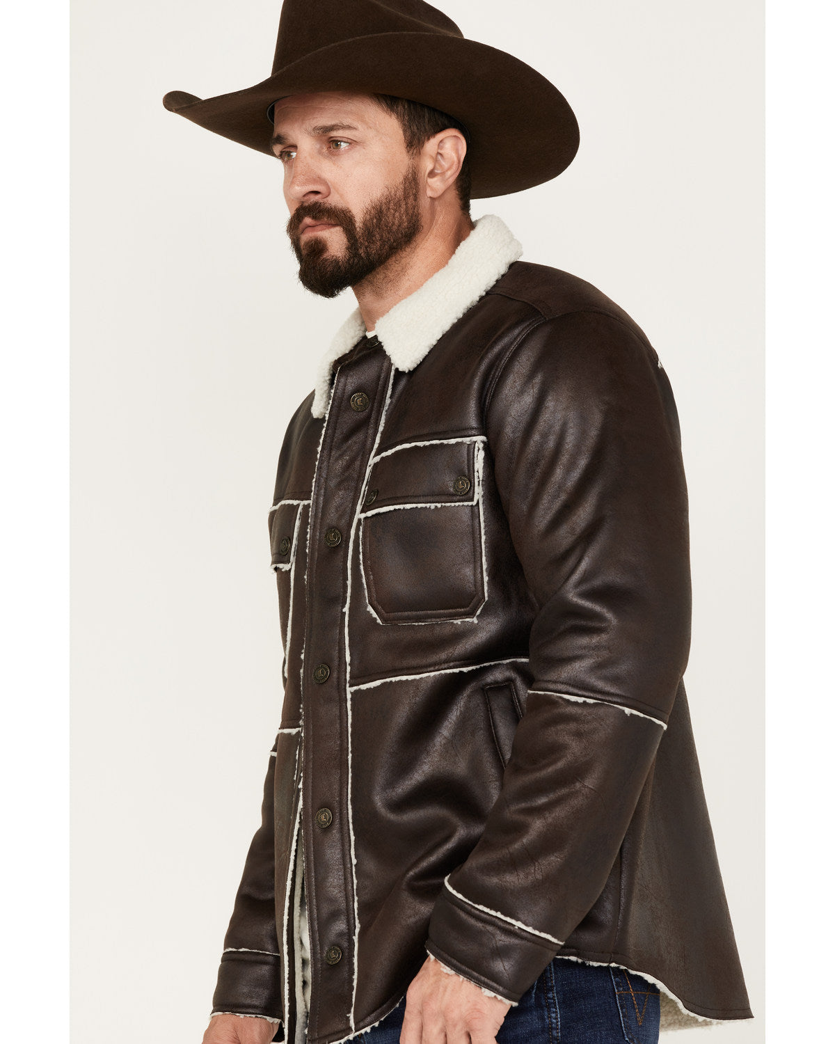 Men's Carmine Faux Shearling Shacket | Cody James Clothing|Accessories|Sale