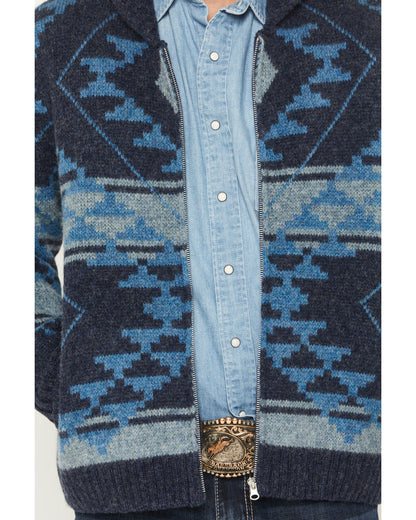Men's Carson Southwestern Print Full Zip Wool Sweater | Cody James Clothing|Sale