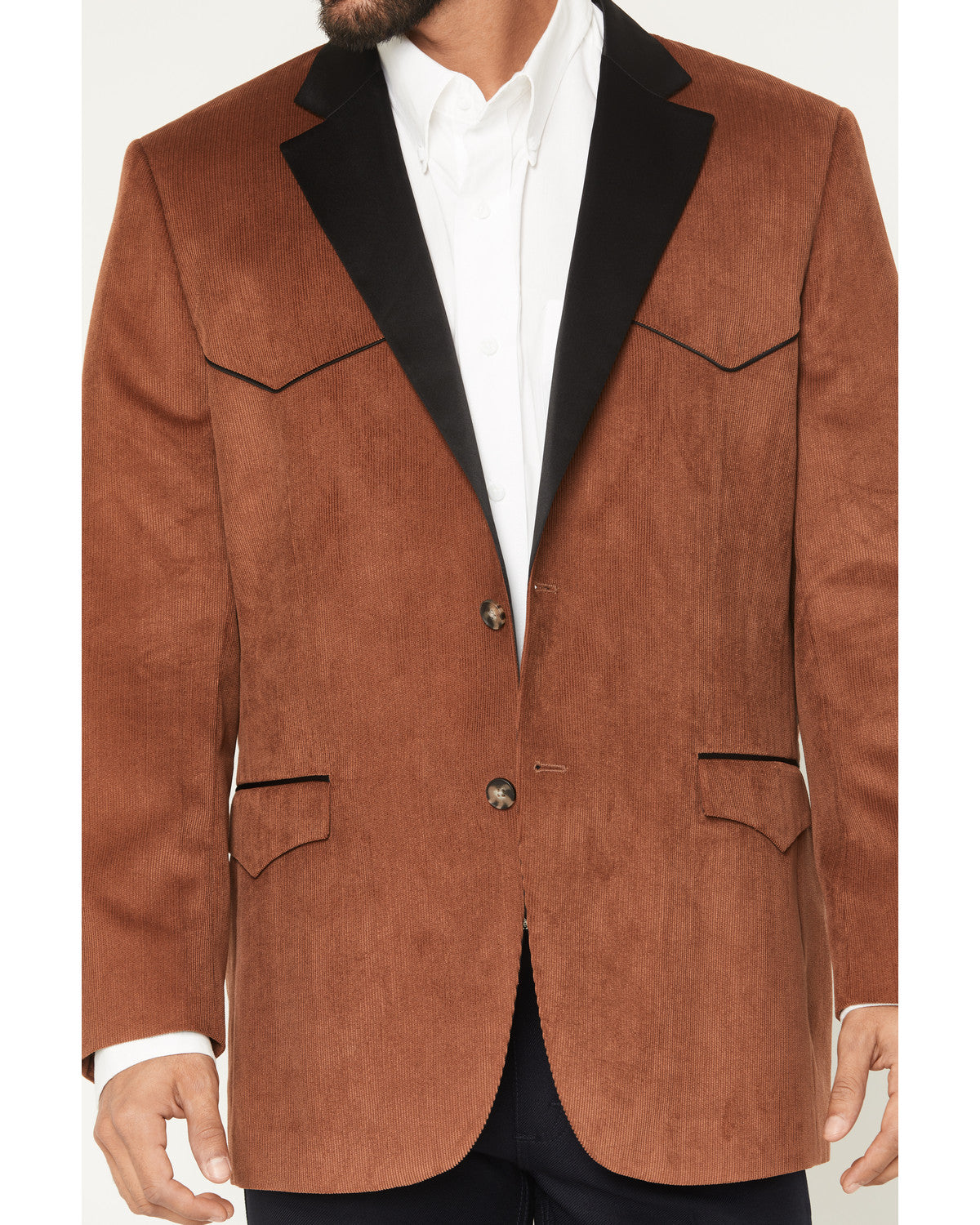 Black 1978® Men's Solid Corduroy Button-Down Sportcoat | Cody James Clothing