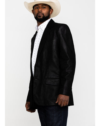 Men's Black Suede Blazer Jacket | Cody James Clothing